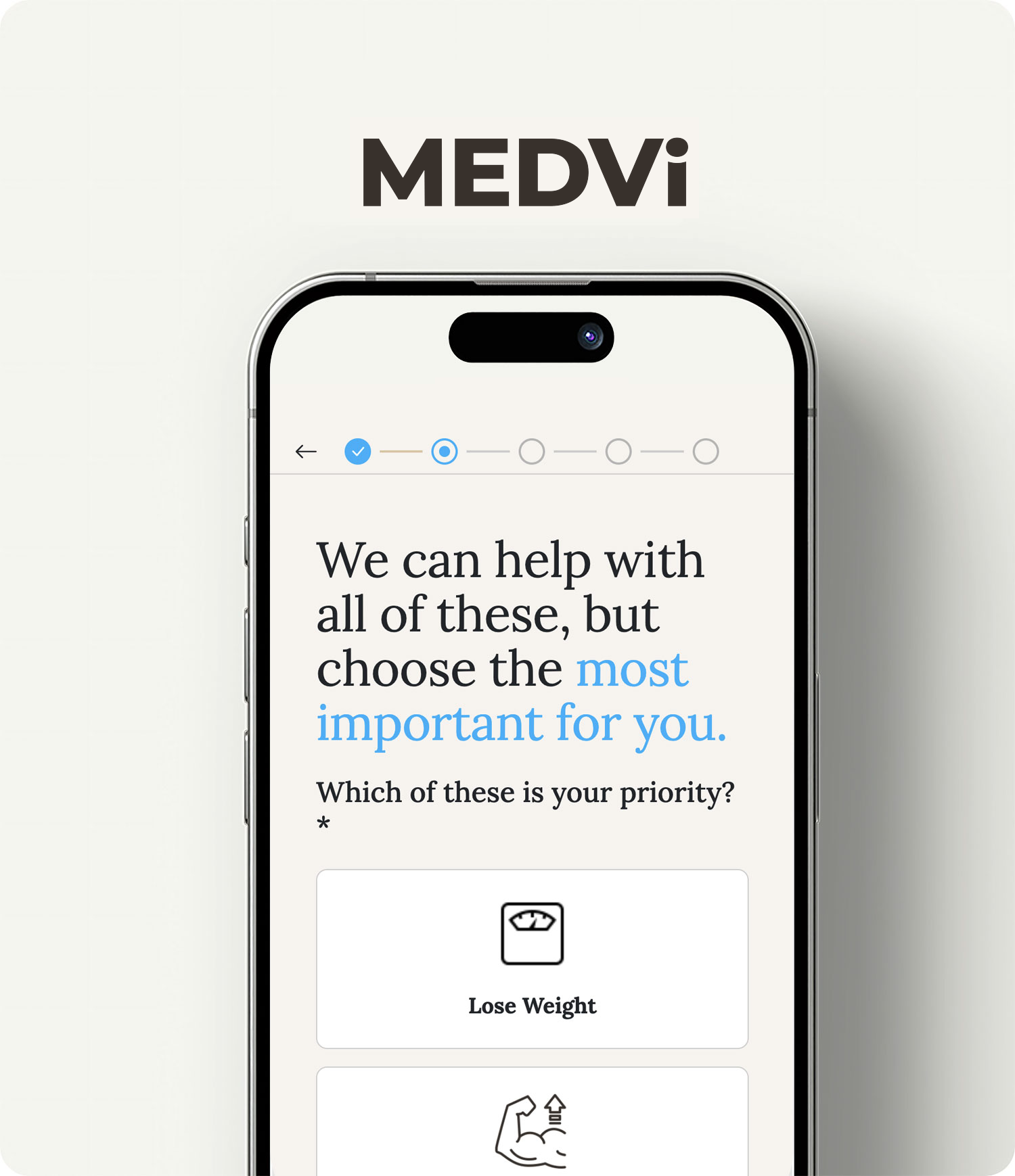 Phone with app screen